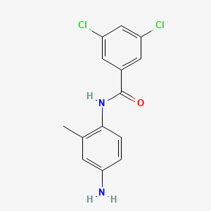 molecular formula C14H12Cl2N2O B1320431 N-(4-Amino-2-methylphenyl)-3,5-dichlorobenzamide CAS No. 926194-44-7