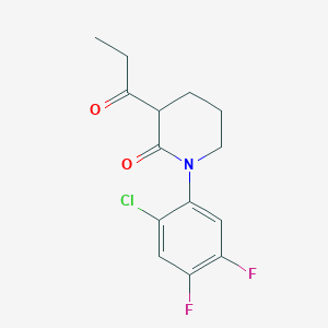 1-(2-Chloro-4,5-difluorophenyl)-3-propanoylpiperidin-2-one