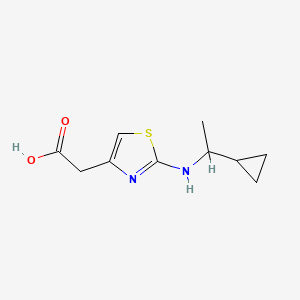 2-{2-[(1-Cyclopropylethyl)amino]-1,3-thiazol-4-yl}acetic acid