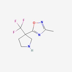 3-Methyl-5-[3-(trifluoromethyl)pyrrolidin-3-yl]-1,2,4-oxadiazole