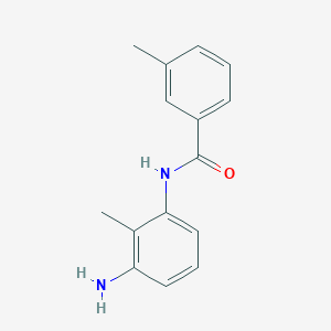 molecular formula C15H16N2O B1320437 N-(3-氨基-2-甲基苯基)-3-甲基苯甲酰胺 CAS No. 895980-33-3