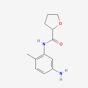 molecular formula C12H16N2O2 B1320438 N-(5-氨基-2-甲基苯基)氧杂环己烷-2-甲酰胺 CAS No. 926197-27-5