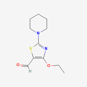 molecular formula C11H16N2O2S B1320459 4-乙氧基-2-哌啶-1-基-噻唑-5-甲醛 CAS No. 919016-59-4