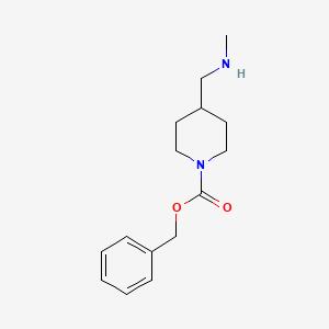 molecular formula C15H22N2O2 B1320467 4-[(甲基氨基)甲基]哌啶-1-甲酸苄酯 CAS No. 876316-35-7