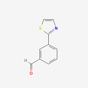 molecular formula C10H7NOS B1320473 3-噻唑-2-基苯甲醛 CAS No. 885465-97-4