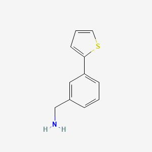 molecular formula C11H11NS B1320478 (3-噻吩-2-基苯基)甲胺 CAS No. 859850-86-5