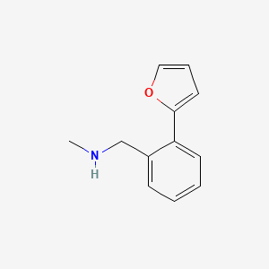 molecular formula C12H13NO B1320482 N-[2-(2-呋喃基)苄基]-N-甲胺 CAS No. 859850-97-8