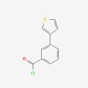 molecular formula C11H7ClOS B1320487 3-噻吩-3-基苯甲酰氯 CAS No. 886851-34-9