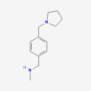 molecular formula C13H20N2 B1320494 N-Methyl-4-(pyrrolidin-1-ylmethyl)benzylamine CAS No. 884507-40-8