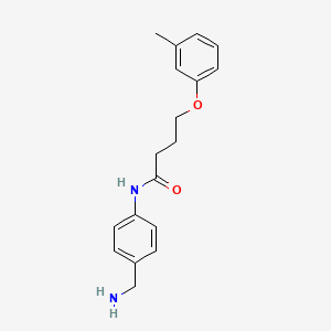 N-[4-(aminomethyl)phenyl]-4-(3-methylphenoxy)butanamide