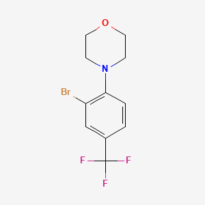 molecular formula C11H11BrF3NO B1320498 4-(2-溴-4-(三氟甲基)苯基)吗啉 CAS No. 892502-13-5