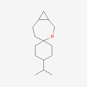 molecular formula C15H26O B13204980 4'-(Propan-2-yl)-3-oxaspiro[bicyclo[5.1.0]octane-4,1'-cyclohexane] 