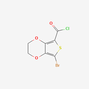 molecular formula C7H4BrClO3S B1320499 7-溴-2,3-二氢噻吩并[3,4-b][1,4]二噁英-5-羰基氯 CAS No. 886851-53-2