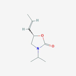 B132050 2-Oxazolidinone,3-(1-methylethyl)-5-(1-propenyl)-,[S-(E)]-(9CI) CAS No. 154475-75-9