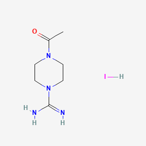 molecular formula C7H15IN4O B1320502 4-乙酰基四氢-1(2H)-吡嗪甲酰胺氢碘酸盐 CAS No. 849776-26-7