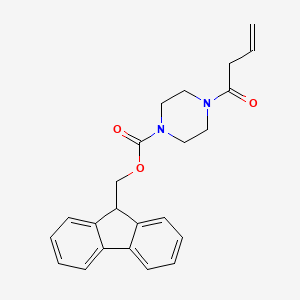 molecular formula C23H24N2O3 B1320509 (9H-Fluoren-9-yl)methyl 4-(but-3-enoyl)piperazine-1-carboxylate CAS No. 876728-43-7