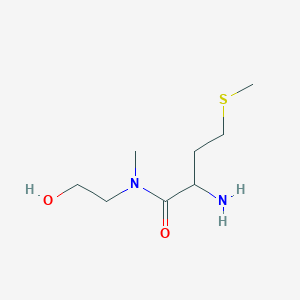 molecular formula C8H18N2O2S B13205099 2-amino-N-(2-hydroxyethyl)-N-methyl-4-(methylsulfanyl)butanamide 