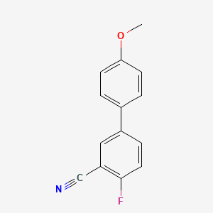 molecular formula C14H10FNO B1320514 4-氟-4'-甲氧基[1,1'-联苯]-3-腈 CAS No. 885950-44-7