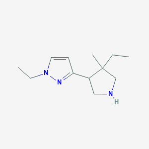 1-Ethyl-3-(4-ethyl-4-methylpyrrolidin-3-yl)-1H-pyrazole