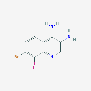 7-Bromo-8-fluoroquinoline-3,4-diamine