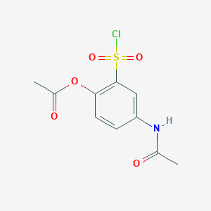 2-(Chlorosulfonyl)-4-acetamidophenyl acetate