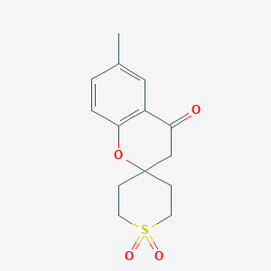 6-Methyl-3,4-dihydrospiro[1-benzopyran-2,4'-[1lambda6]thiane]-1',1',4-trione