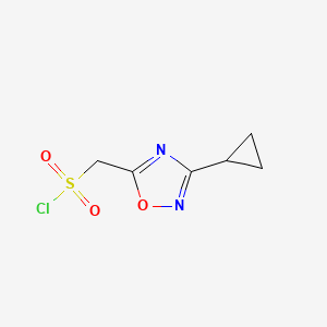 (3-Cyclopropyl-1,2,4-oxadiazol-5-yl)methanesulfonyl chloride