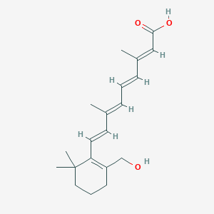 molecular formula C20H28O3 B132055 全反-18-羟基维甲酸 CAS No. 63531-93-1