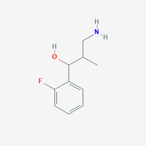 molecular formula C10H14FNO B13205527 3-Amino-1-(2-fluorophenyl)-2-methylpropan-1-ol 