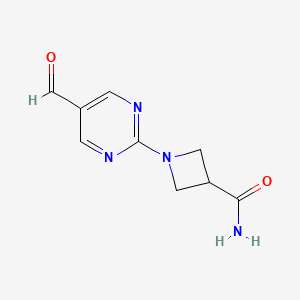 1-(5-Formylpyrimidin-2-yl)azetidine-3-carboxamide