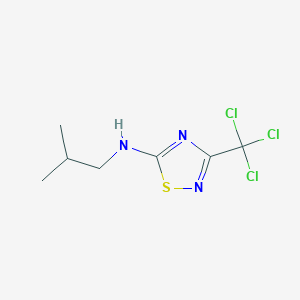 N-(2-Methylpropyl)-3-(trichloromethyl)-1,2,4-thiadiazol-5-amine