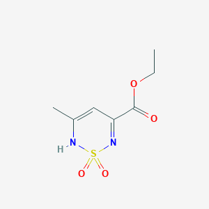 molecular formula C7H10N2O4S B1320569 Ethyl 5-methyl-1,1-dioxo-1,6-dihydro-1lambda~6~,2,6-thiadiazine-3-carboxylate CAS No. 5863-20-7