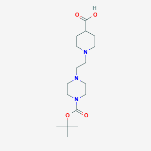 1-{2-[4-(tert-Butoxycarbonyl)piperazino]ethyl}-4-piperidinecarboxylic acid