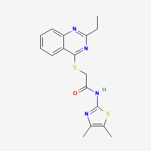 N-(dimethyl-1,3-thiazol-2-yl)-2-[(2-ethylquinazolin-4-yl)sulfanyl]acetamide