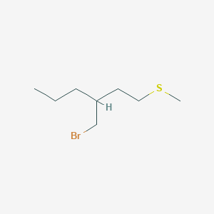 3-(Bromomethyl)-1-(methylsulfanyl)hexane