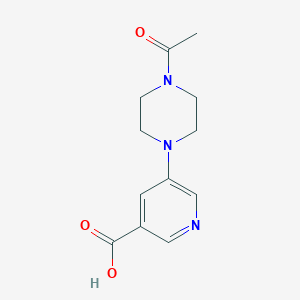 5-(4-Acetylpiperazin-1-yl)pyridine-3-carboxylic acid