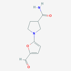 1-(5-Formylfuran-2-yl)pyrrolidine-3-carboxamide