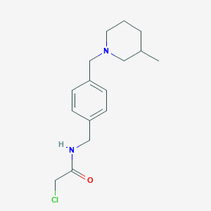 2-Chloro-N-({4-[(3-methylpiperidin-1-yl)methyl]phenyl}methyl)acetamide