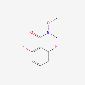 molecular formula C9H9F2NO2 B1320602 2,6-二氟-N-甲氧基-N-甲基苯甲酰胺 CAS No. 937601-82-6