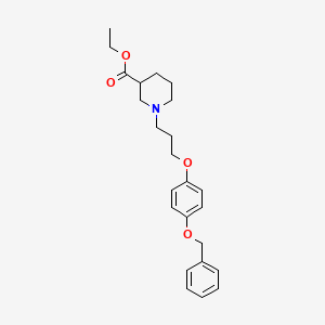 molecular formula C24H31NO4 B1320612 1-(3-(4-(苯甲氧基)苯氧基)丙基)哌啶-3-羧酸乙酯 CAS No. 937602-25-0