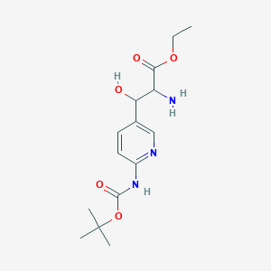 Ethyl 2-amino-3-(6-{[(tert-butoxy)carbonyl]amino}pyridin-3-yl)-3-hydroxypropanoate