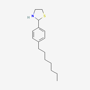 B1320622 2-(4-Heptylphenyl)thiazolidine CAS No. 937602-48-7