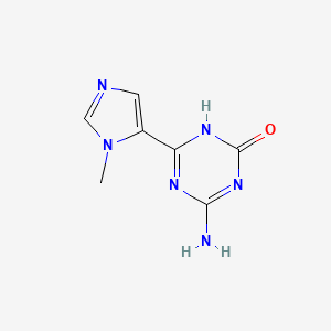 4-Amino-6-(1-methyl-1H-imidazol-5-yl)-2,5-dihydro-1,3,5-triazin-2-one