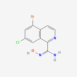 (E)-5-Bromo-7-chloro-N'-hydroxyisoquinoline-1-carboximidamide