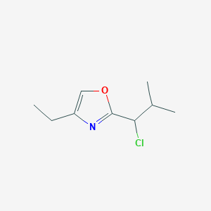 2-(1-Chloro-2-methylpropyl)-4-ethyl-1,3-oxazole