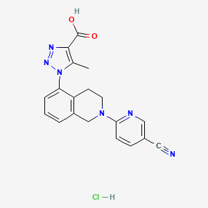 1-[2-(5-cyanopyridin-2-yl)-1,2,3,4-tetrahydroisoquinolin-5-yl]-5-methyl-1H-1,2,3-triazole-4-carboxylic acid hydrochloride