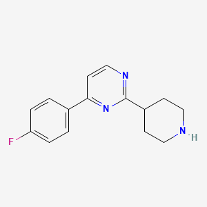 molecular formula C15H16FN3 B13206361 4-(4-Fluorophenyl)-2-(piperidin-4-yl)pyrimidine 