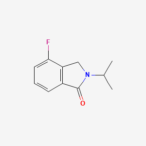 molecular formula C11H12FNO B13206377 4-Fluoro-2-(propan-2-YL)-2,3-dihydro-1H-isoindol-1-one 