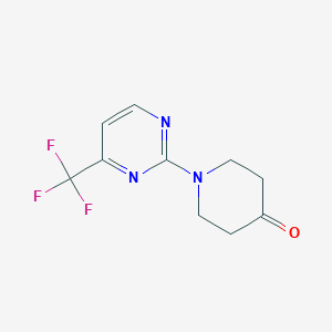 molecular formula C10H10F3N3O B1320646 1-(4-(Trifluoromethyl)pyrimidin-2-yl)piperidin-4-one CAS No. 937604-44-9