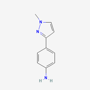 molecular formula C10H11N3 B1320648 4-(1-Methyl-1H-pyrazol-3-yl)aniline CAS No. 916766-82-0